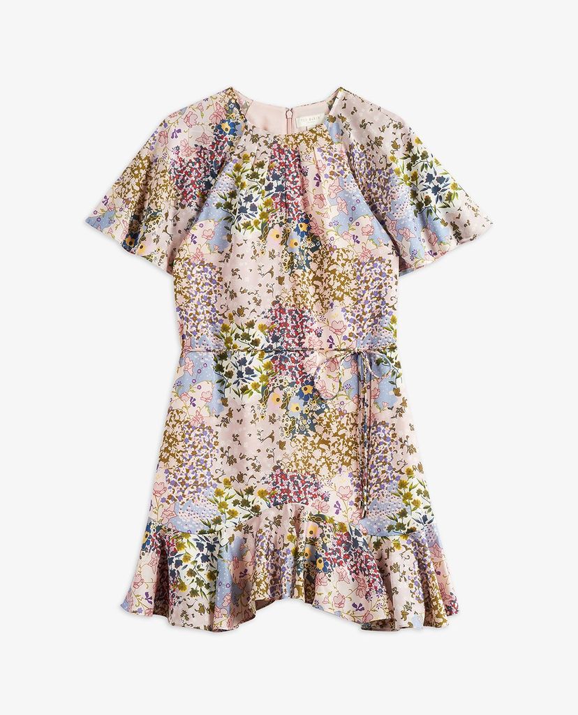 TED BAKER - Đầm mini cổ tròn ngắn tay Lalu