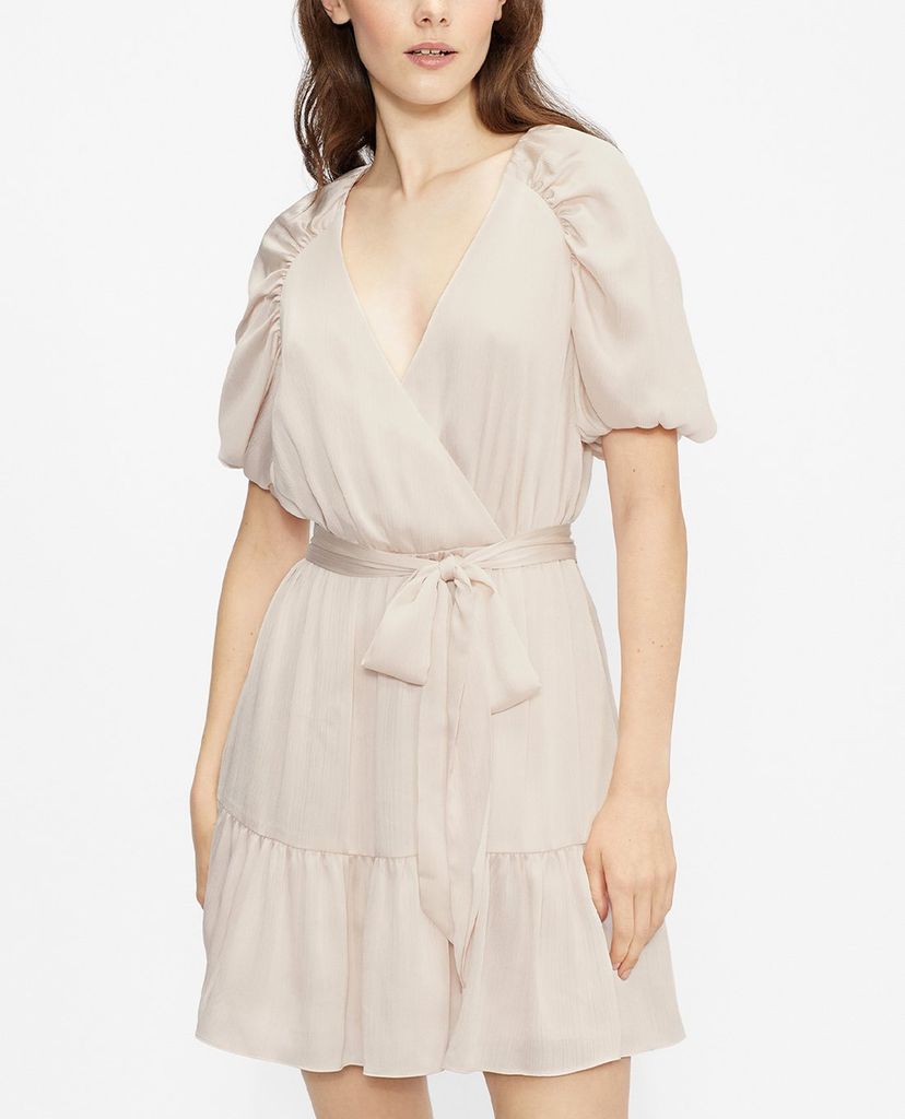 TED BAKER - Đầm mini ngắn tay cổ V đắp chéo Loueese