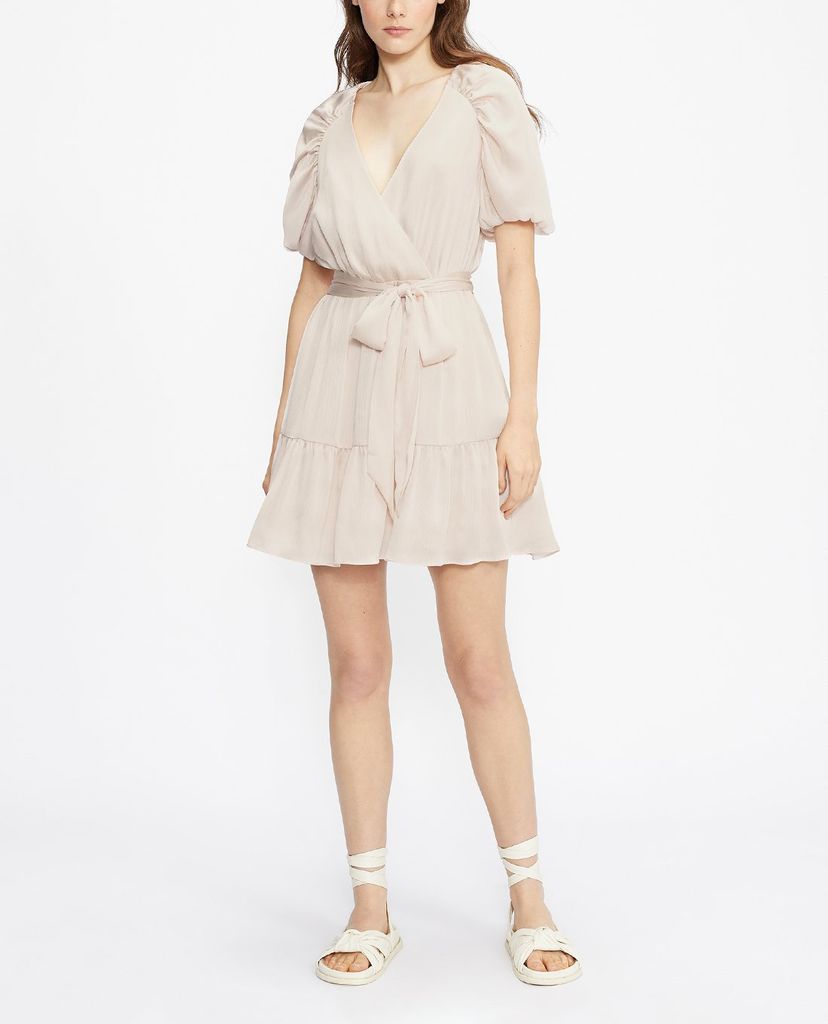 TED BAKER - Đầm mini ngắn tay cổ V đắp chéo Loueese