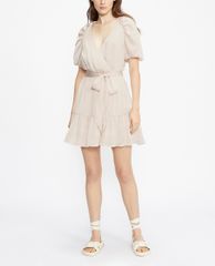 TED BAKER - Đầm mini ngắn tay cổ V đắp chéo Loueese