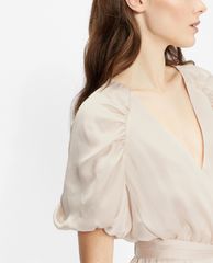 TED BAKER - Đầm mini ngắn tay cổ V đắp chéo Loueese