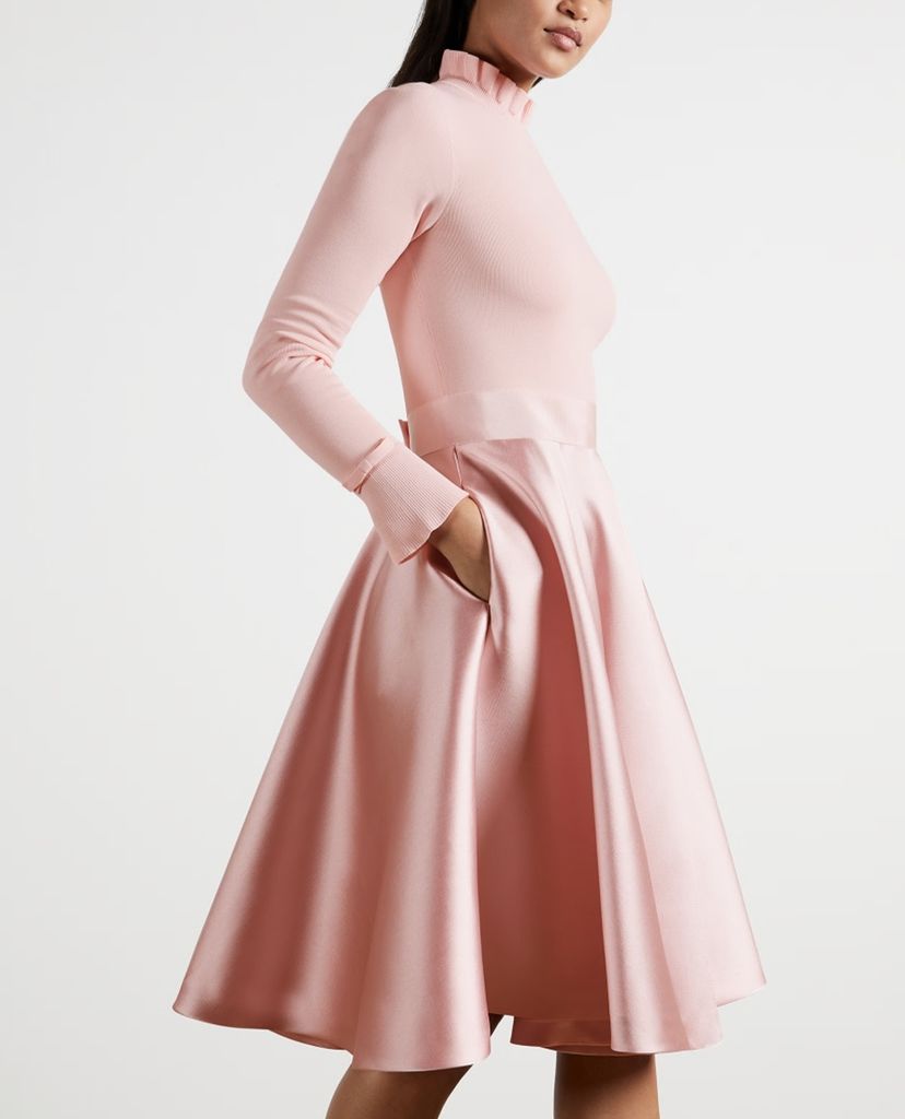 TED BAKER - Đầm midi satin Zadi