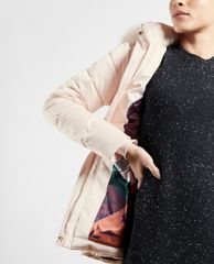 TED BAKER - Áo phao nữ dáng dài phối mũ trùm Fur Hood Puffa