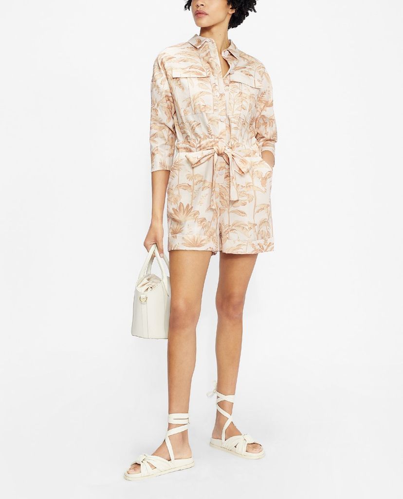 TED BAKER - Playsuits nữ cổ bẻ tay dài Riiaana