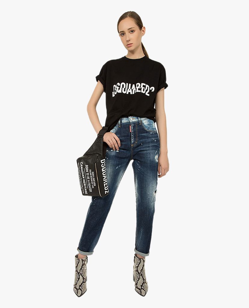 DSQUARED2 - Túi bao tử chữ nhật Printed