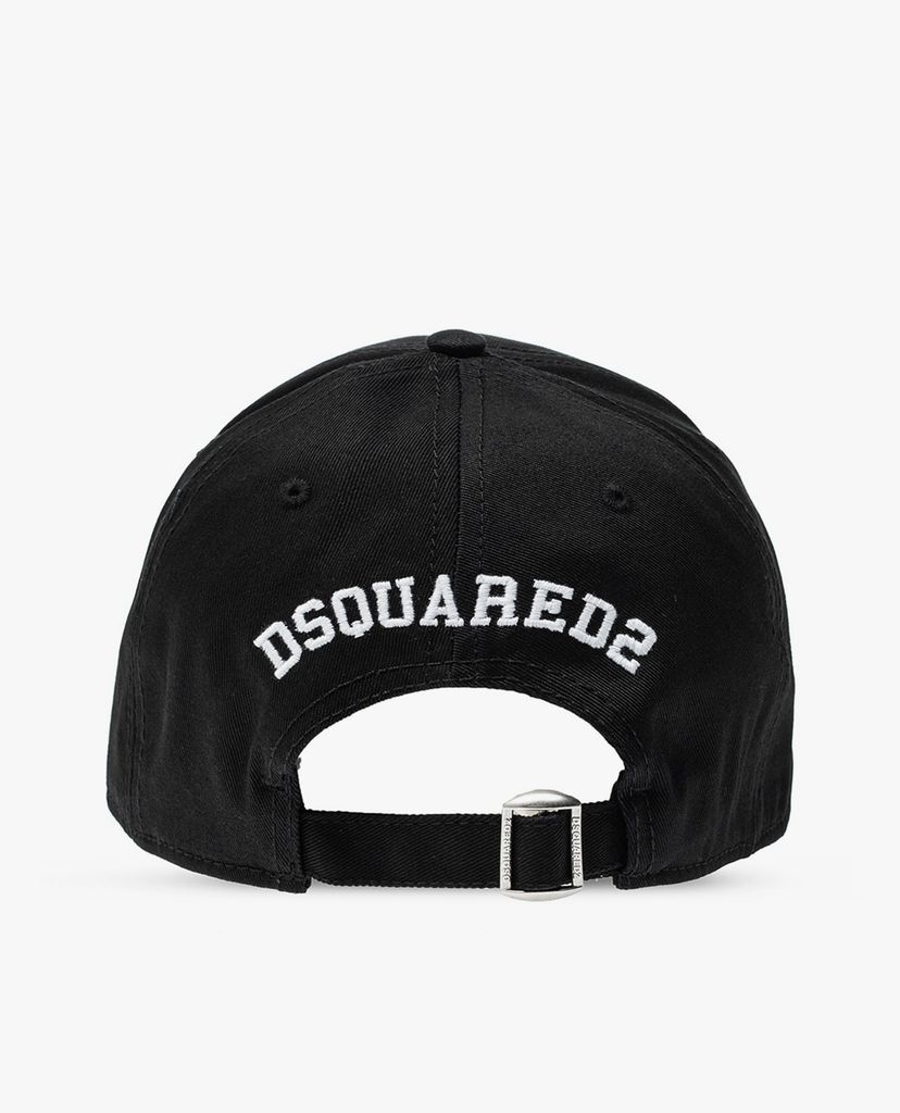 DSQUARED2 - Nón bóng chày thời trang Black Cotton