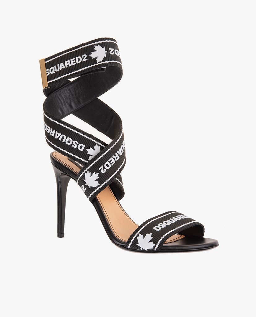 DSQUARED2 - Giày cao gót hở mũi đan dây độc đáo