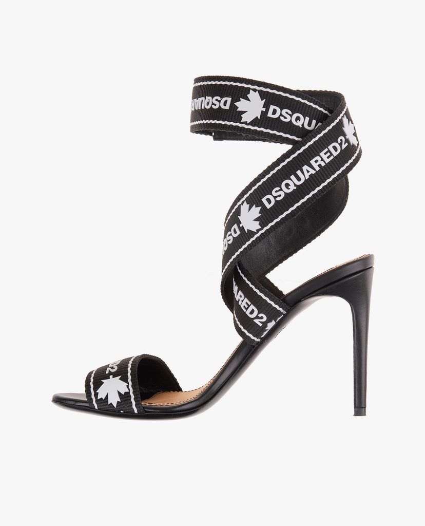 DSQUARED2 - Giày cao gót hở mũi đan dây độc đáo