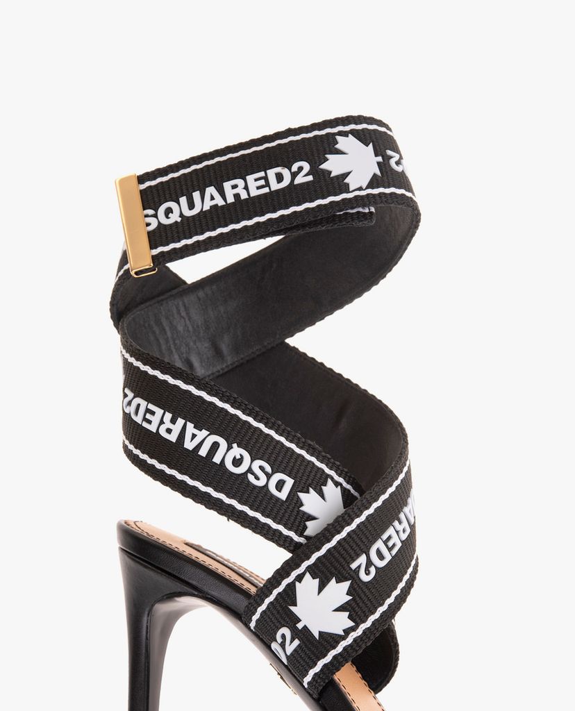 DSQUARED2 - Giày cao gót hở mũi đan dây độc đáo