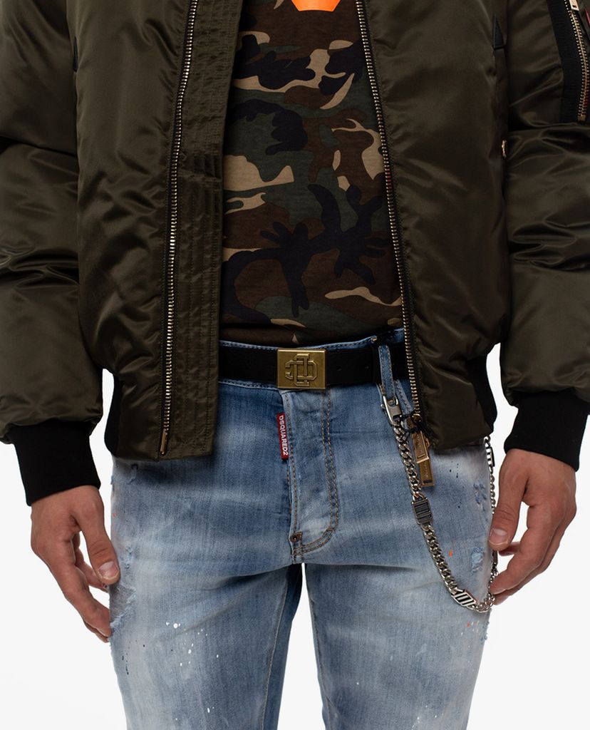 DSQUARED2 - Thắt lưng nam bản vừa Decorative Buckle