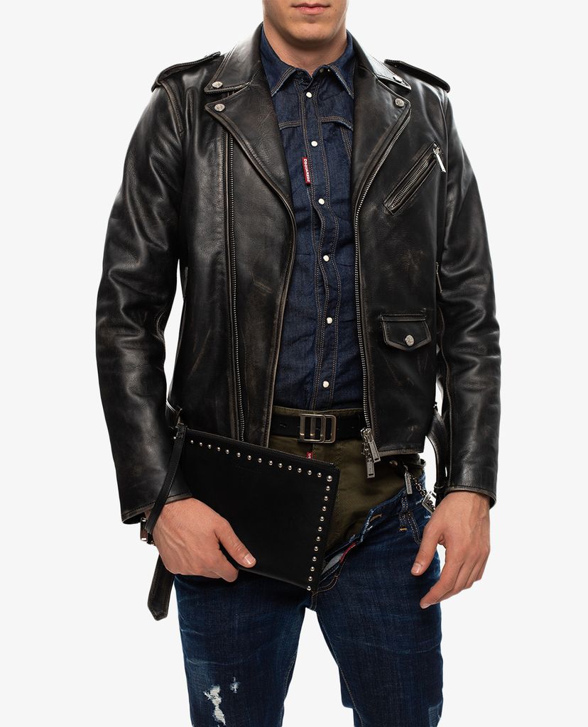 DSQUARED2 - Ví cầm tay chữ nhật Logo Print