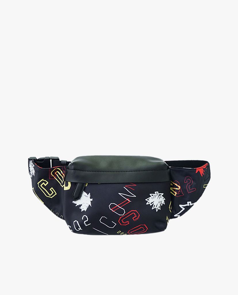 DSQUARED2 - Túi bao tử nam Black Canvas