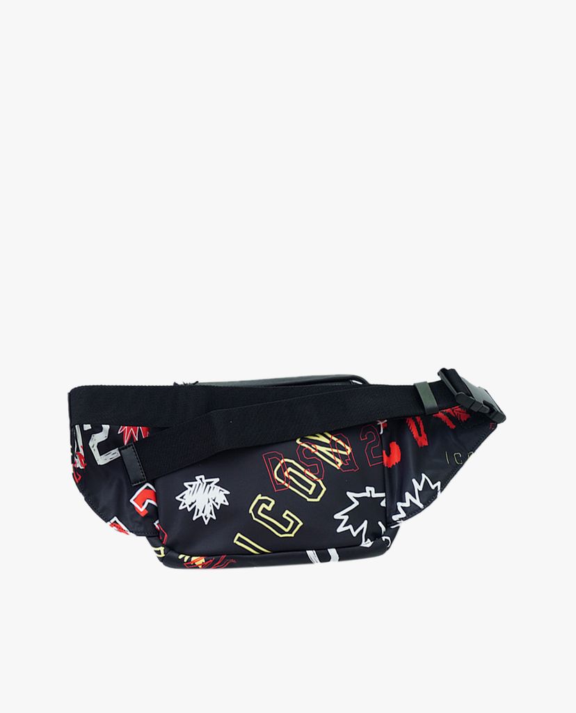 DSQUARED2 - Túi bao tử nam Black Canvas