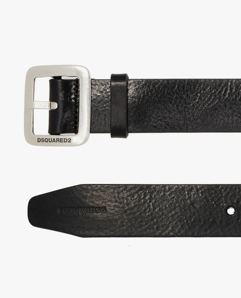 DSQUARED2 - Thắt lưng nam khóa vuông Leather