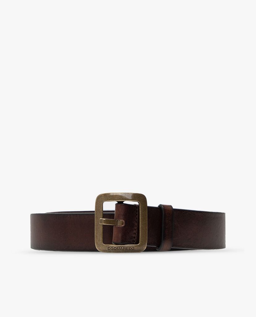DSQUARED2 - Thắt lưng nam khóa vuông Leather