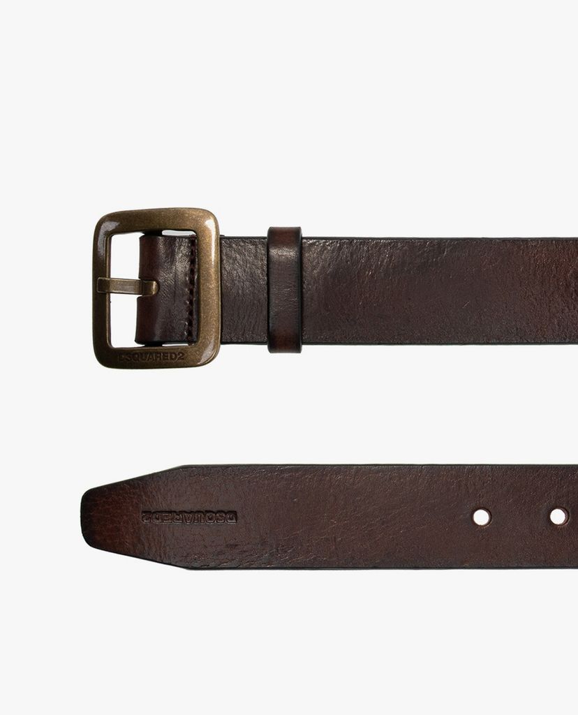 DSQUARED2 - Thắt lưng nam khóa vuông Leather