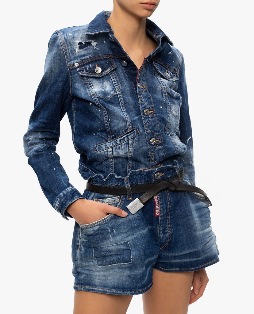 DSQUARED2 - Thắt lưng nữ phối khóa vuông Logo