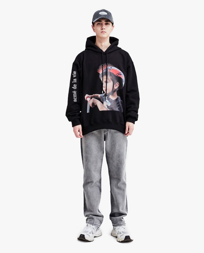 ADLV - Áo hoodie tay dài mũ trùm Baby Face