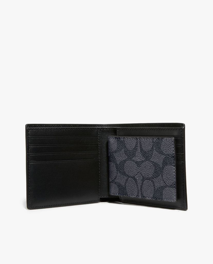 COACH - Ví nam gập chữ nhật 3 In 1 Signature Canvas