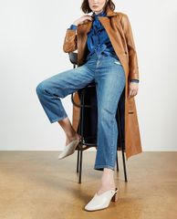 TED BAKER - Quần jeans nữ phom suông Emmba Straight Leg