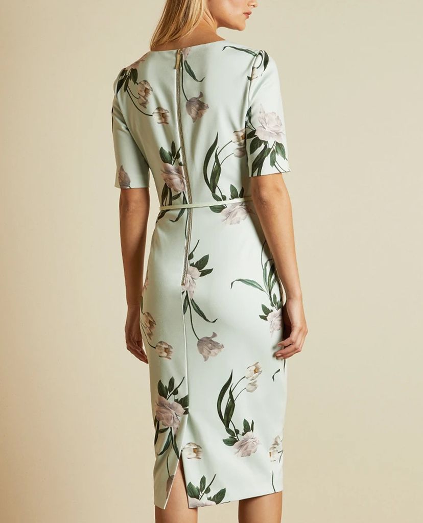 TED BAKER - Đầm midi bút chì tay lở Magieyy