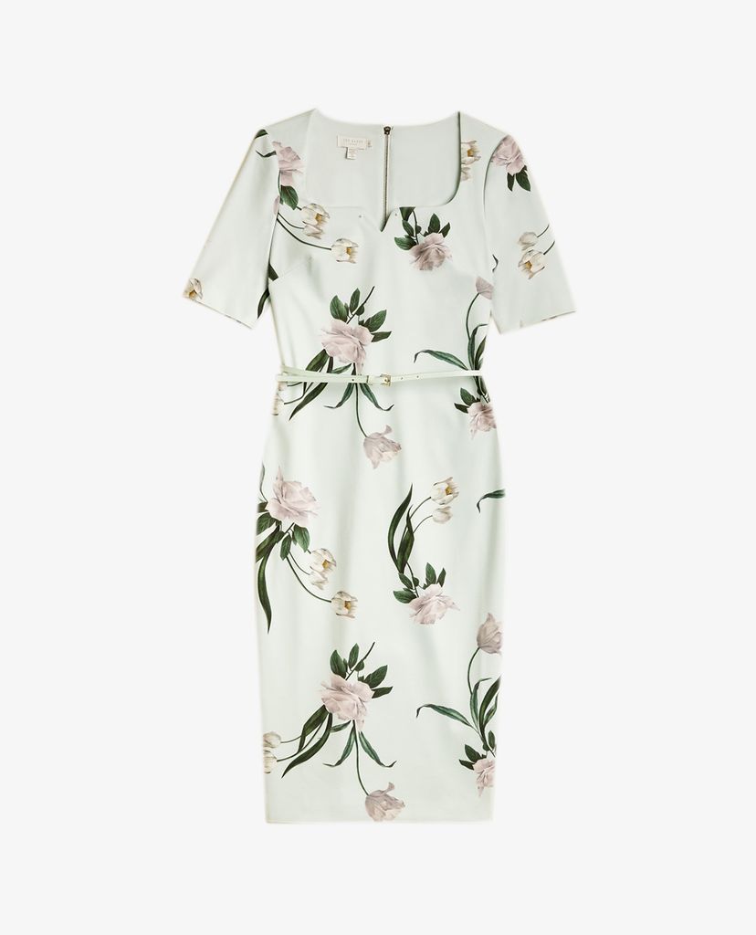 TED BAKER - Đầm midi bút chì tay lở Magieyy