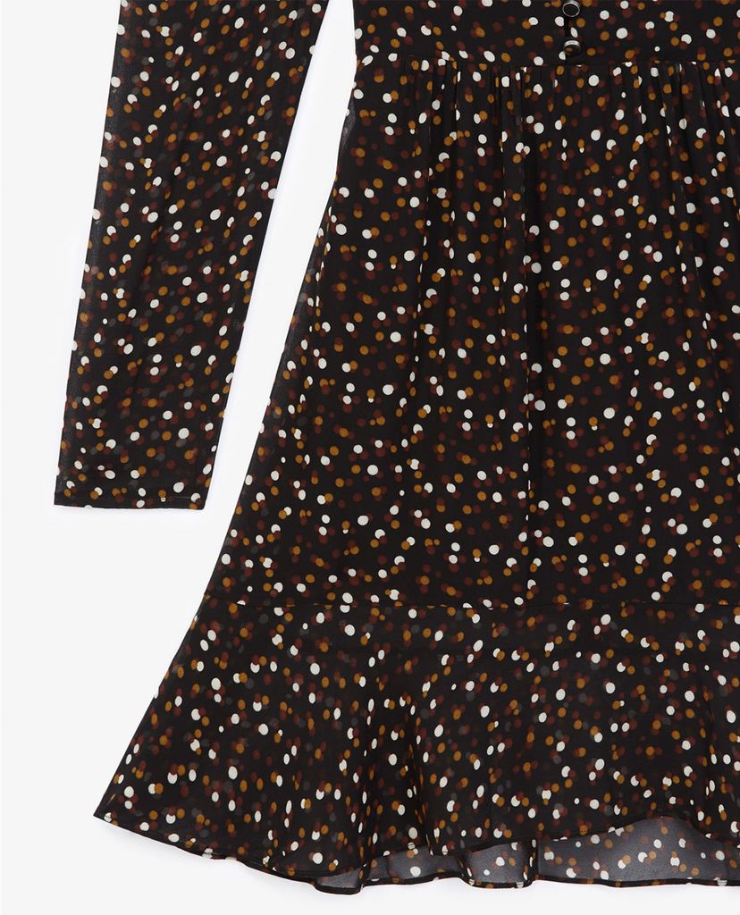 THE KOOPLES - Đầm mini phom xòe Polka Dot Print