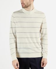 TED BAKER - Áo len nam tay dài cổ tròn Stripe Mock Neck
