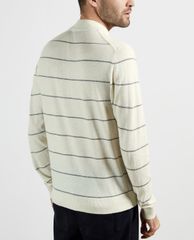 TED BAKER - Áo len nam tay dài cổ tròn Stripe Mock Neck