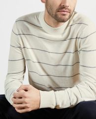 TED BAKER - Áo len nam tay dài cổ tròn Stripe Mock Neck