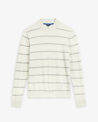 TED BAKER - Áo len nam tay dài cổ tròn Stripe Mock Neck