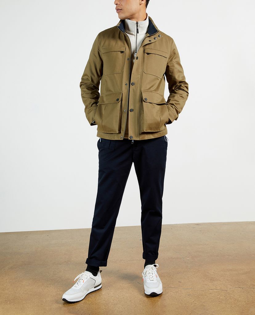 TED BAKER - Áo khoác nam cổ trụ tay dài Swale