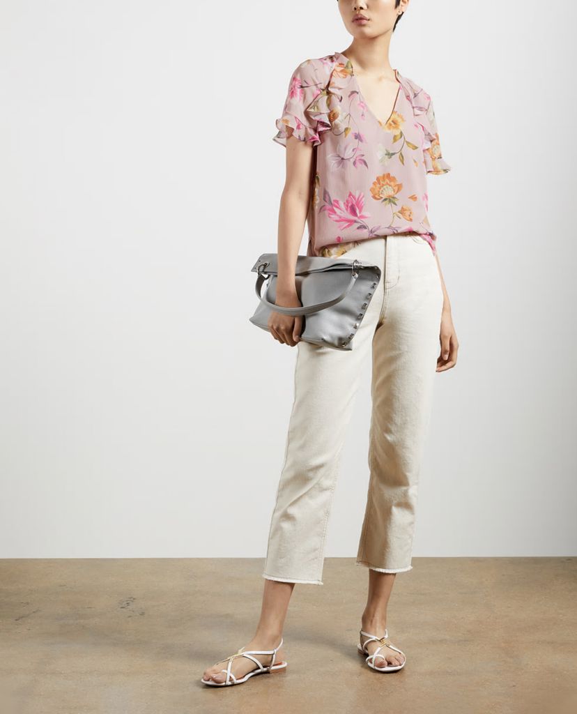 TED BAKER - Áo kiểu nữ cổ V họa tiết hoa Estelee