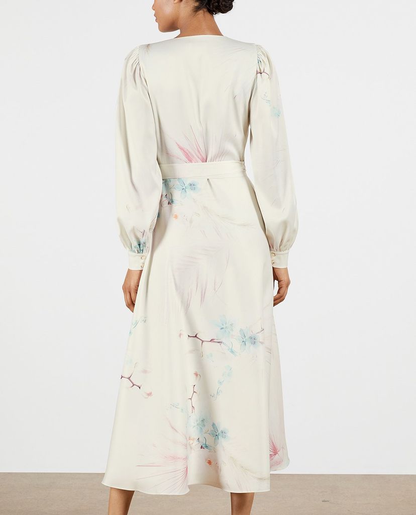 TED BAKER - Đầm midi cổ V tay dài Flosssi