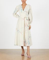 TED BAKER - Đầm midi cổ V tay dài Flosssi