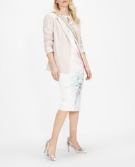 TED BAKER - Đầm midi phom bút chì cổ tròn Soozie