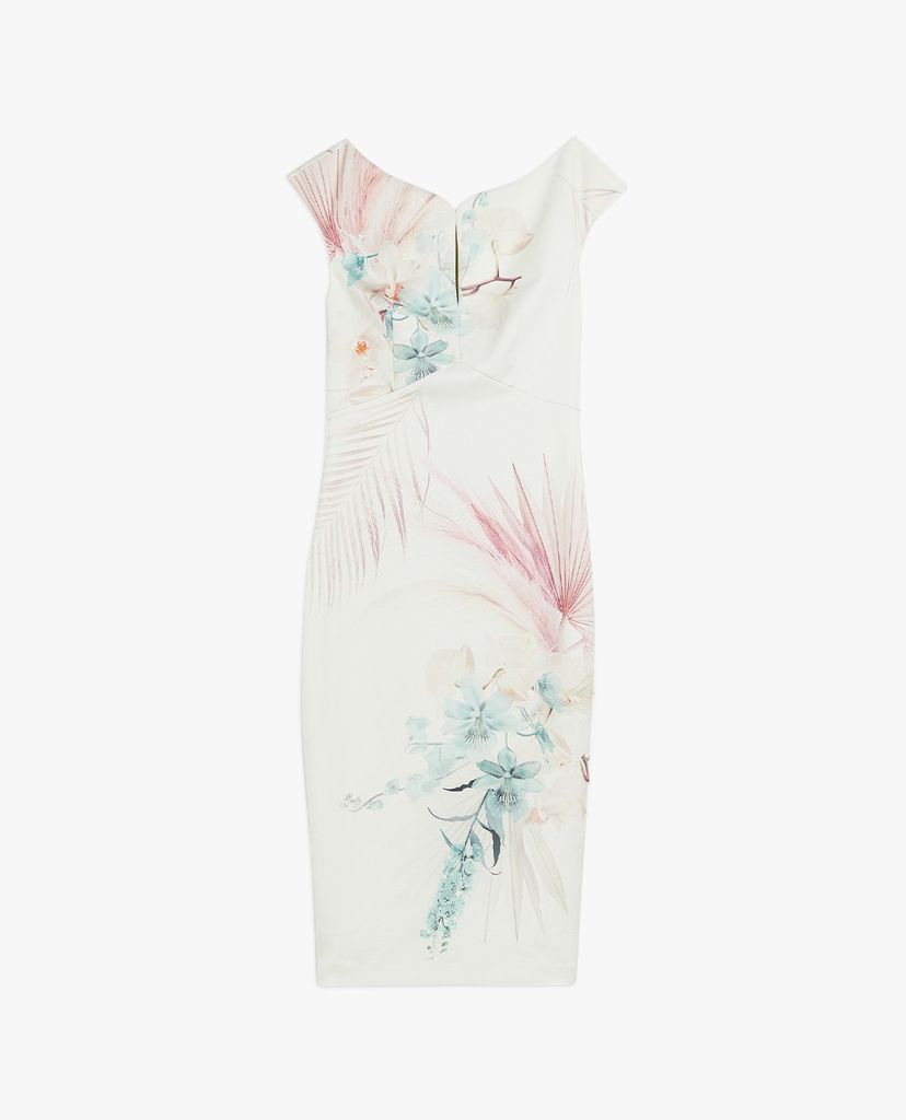 TED BAKER - Đầm midi phom bút chì cổ tròn Soozie