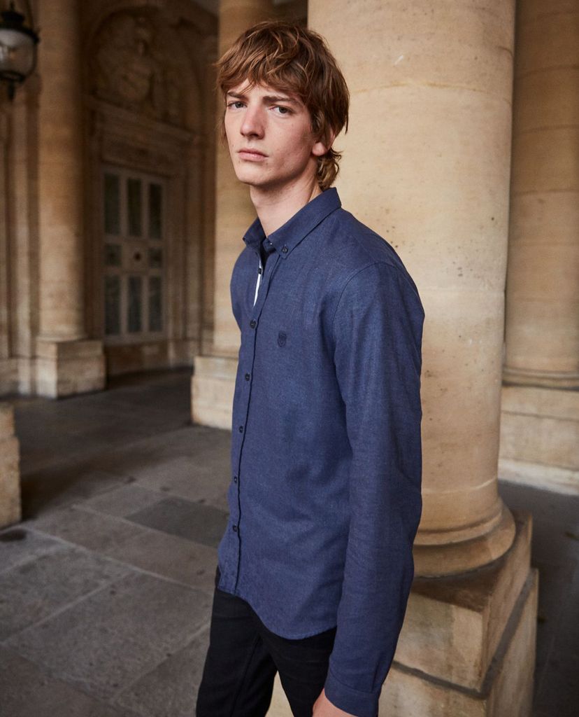 THE KOOPLES - Áo sơ mi nam tay dài Navy