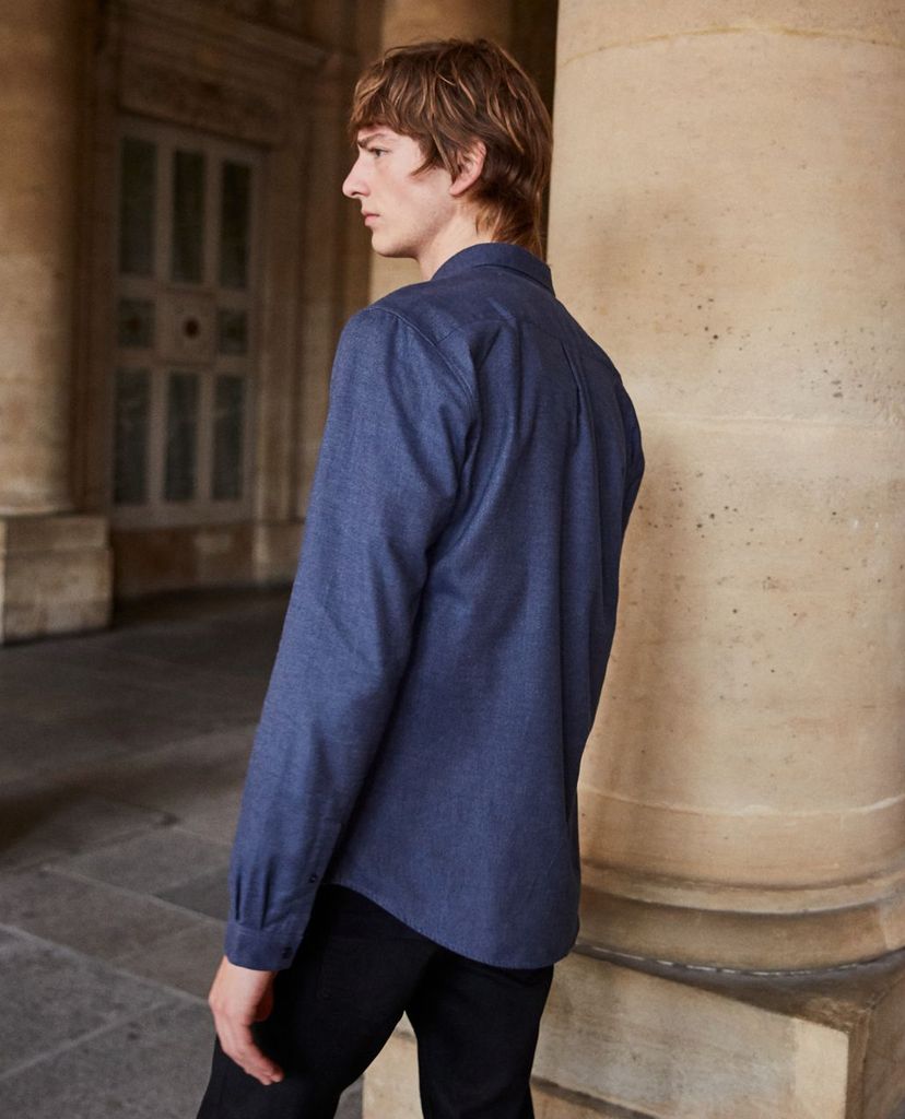 THE KOOPLES - Áo sơ mi nam tay dài Navy