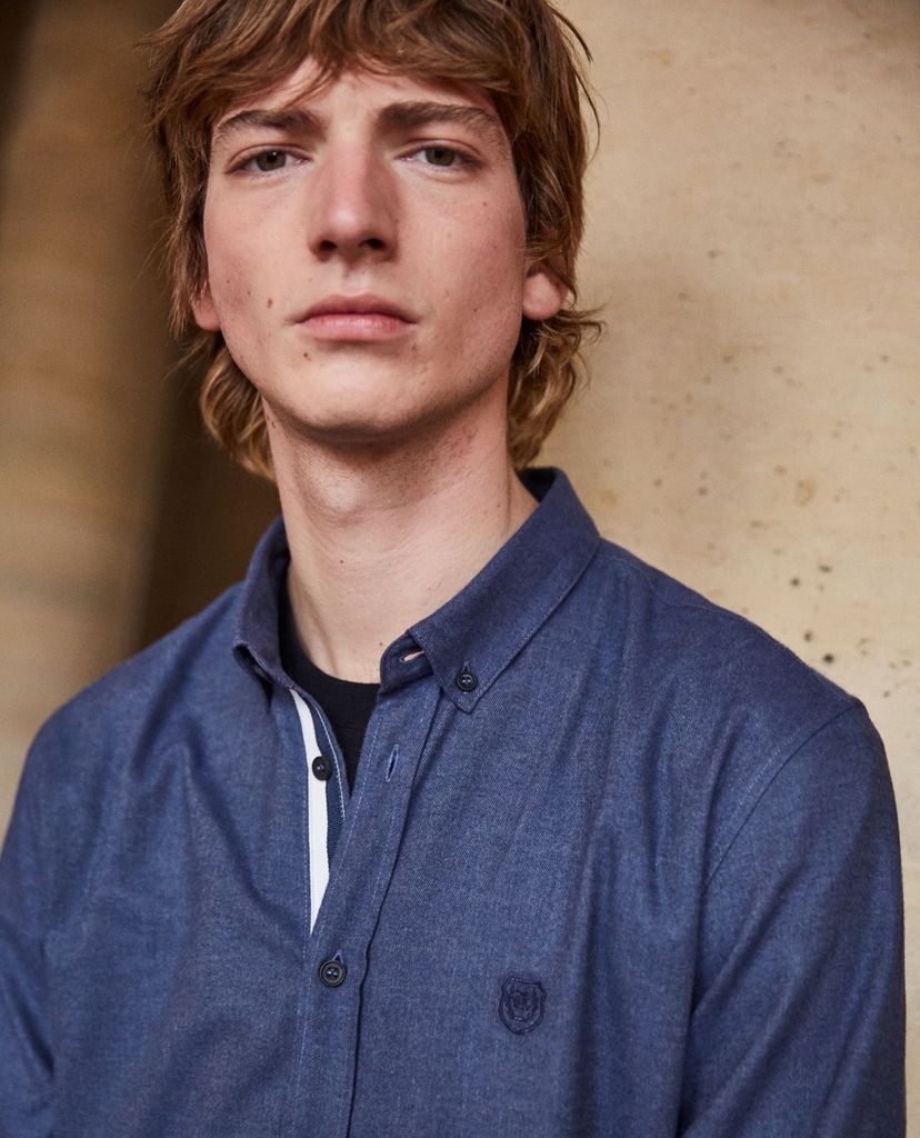 THE KOOPLES - Áo sơ mi nam tay dài Navy