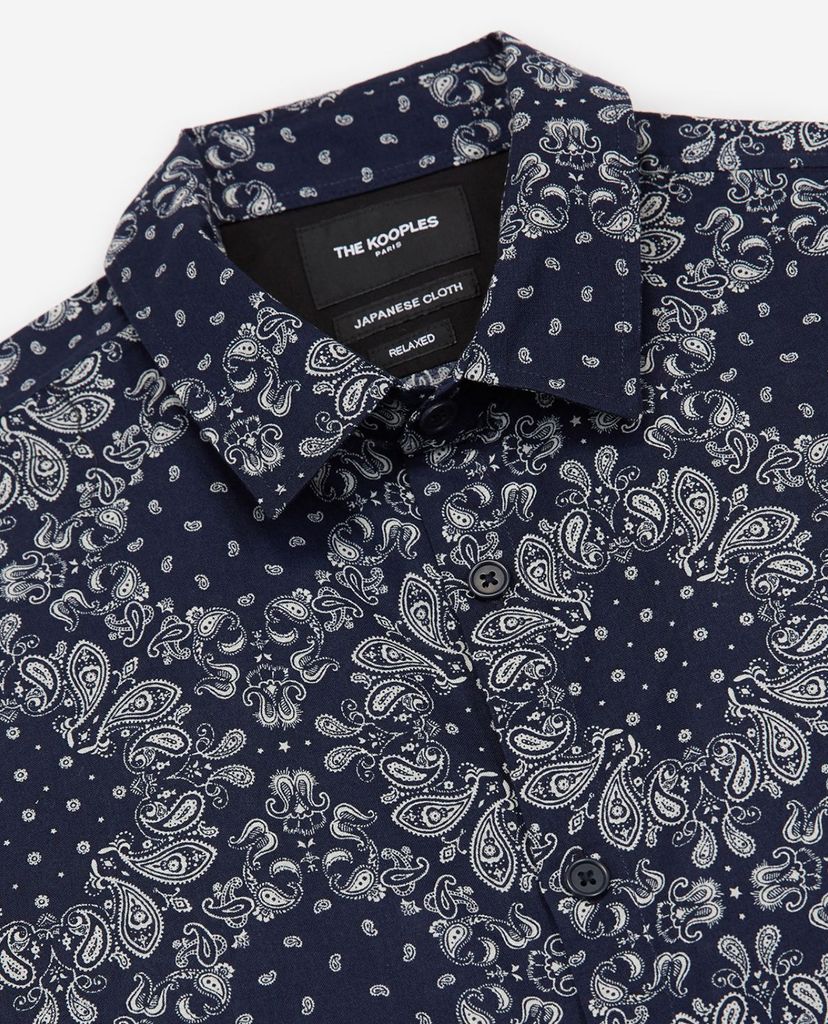 THE KOOPLES - Áo sơ mi nam tay dài Bandanna Print