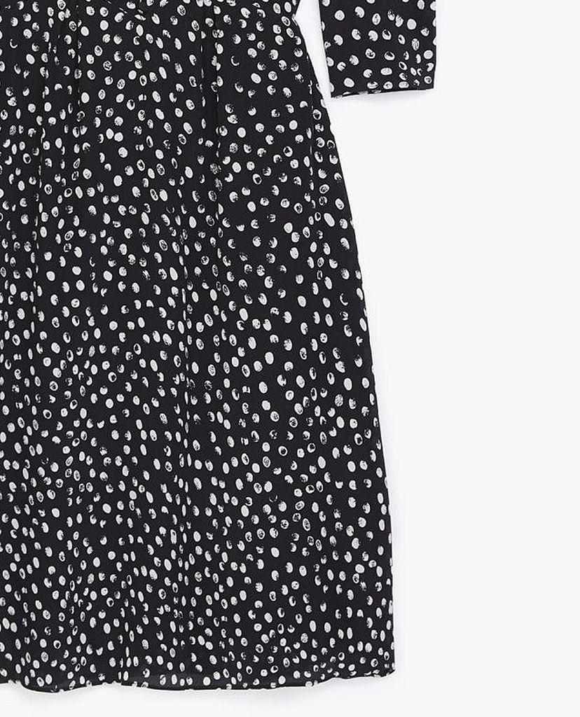 THE KOOPLES - Đầm mini cổ V tay ngắn chấm bi thời trang