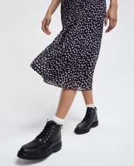 THE KOOPLES - Đầm midi sát nách cổ V Polka Dots