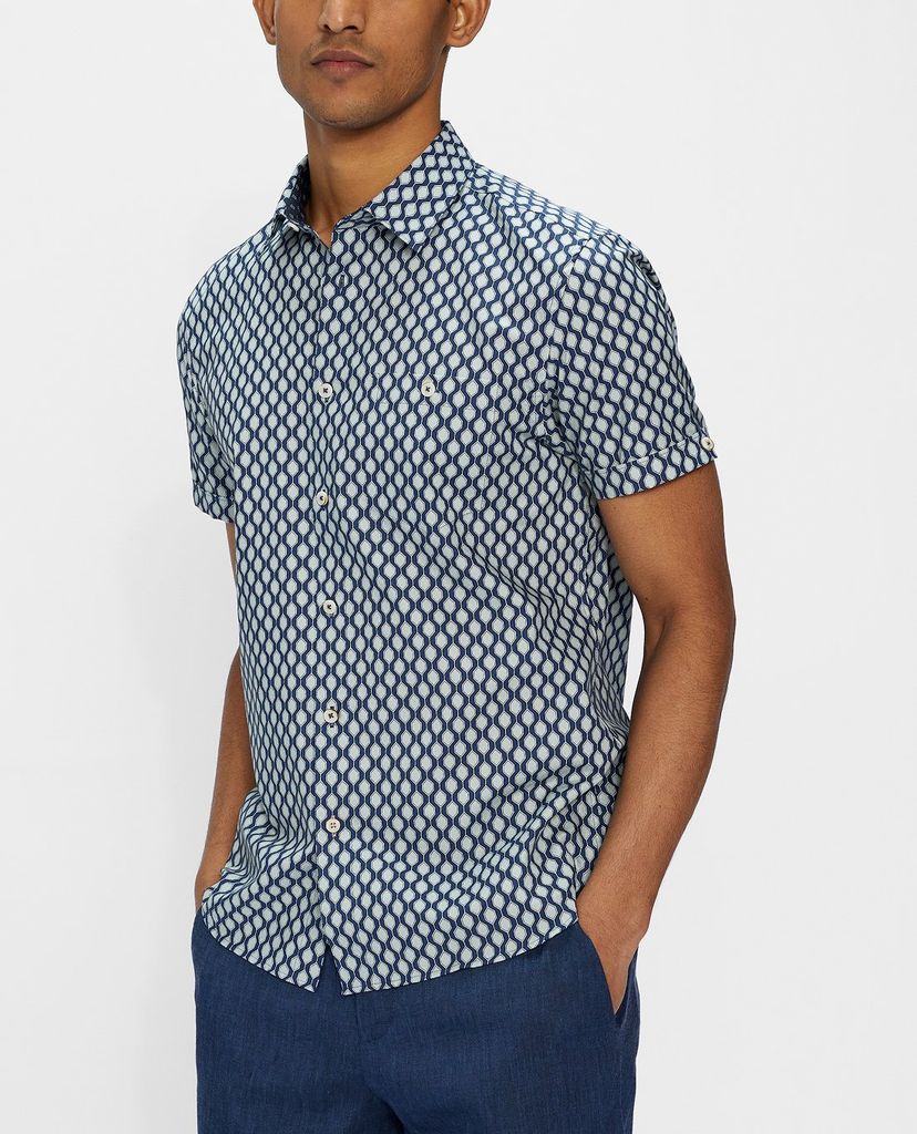 TED BAKER - Áo sơ mi nam tay ngắn Huncomb