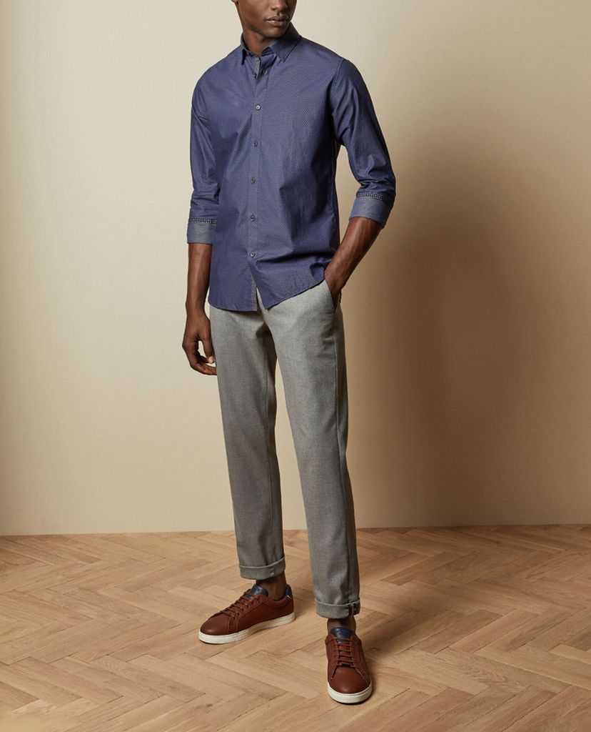 TED BAKER - Áo sơ mi nam tay dài Lait