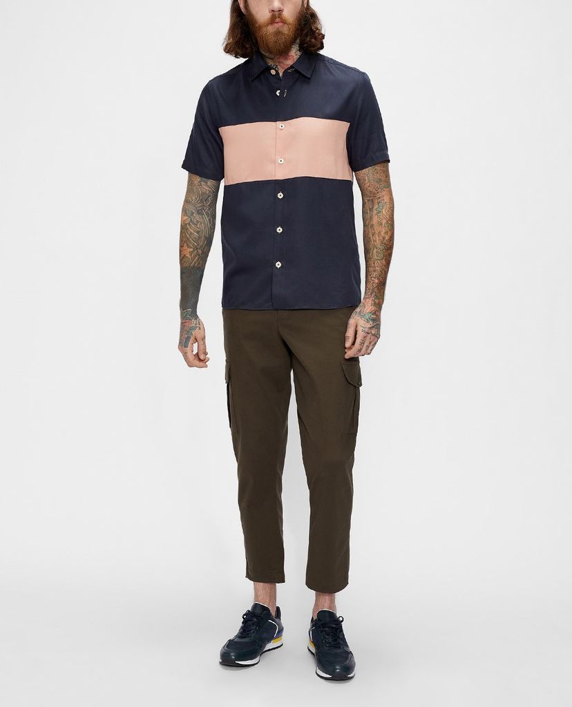 TED BAKER - Áo sơ mi nam tay ngắn Sinima