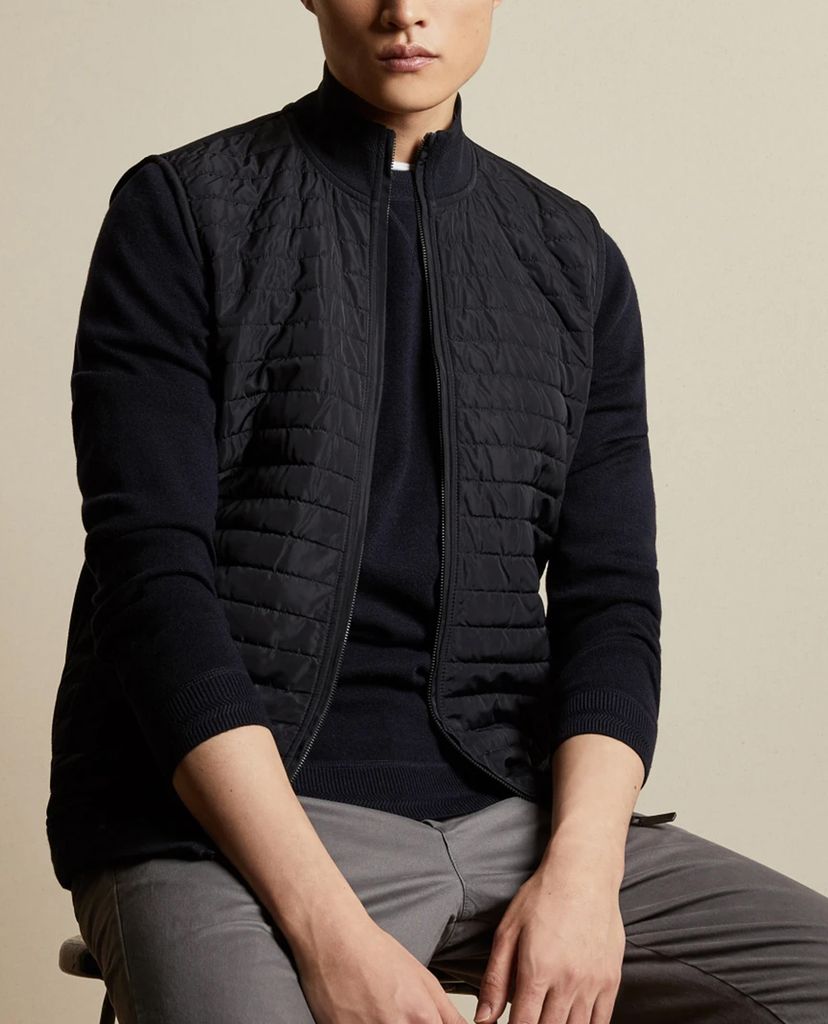 TED BAKER - Áo khoác ghi lê nam cổ cao Rapids