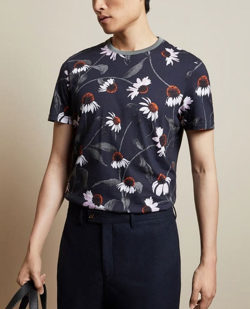 TED BAKER - Áo thun nam cổ tròn ngắn tay TDrive
