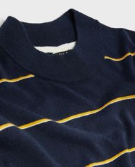 TED BAKER - Áo len nam tay dài cổ tròn Stripe Mock Neck