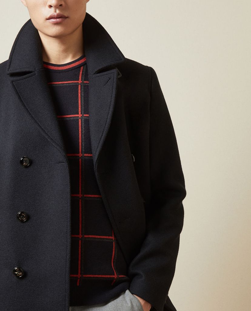TED BAKER - Áo len nam tay dài cổ tròn Triton